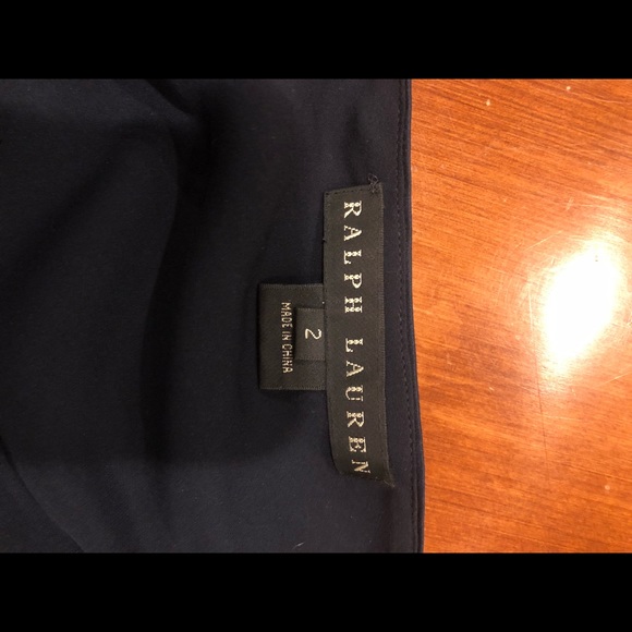 RALPH LAUREN BLACK LABEL navy silk top - Picture 4 of 8